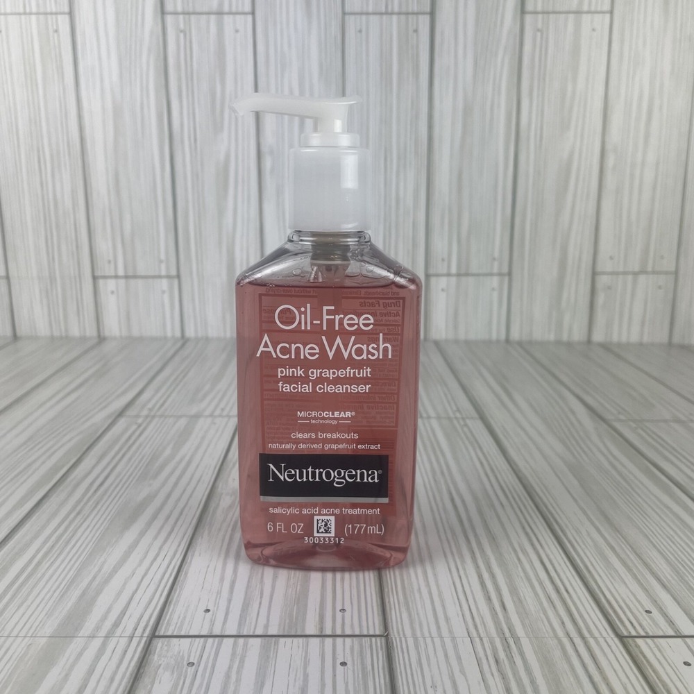Neutrogena Oil-Free Acne Wash‎ Pink Grapefruit Facial Cleanser 6 Fl Oz Exp 6/19